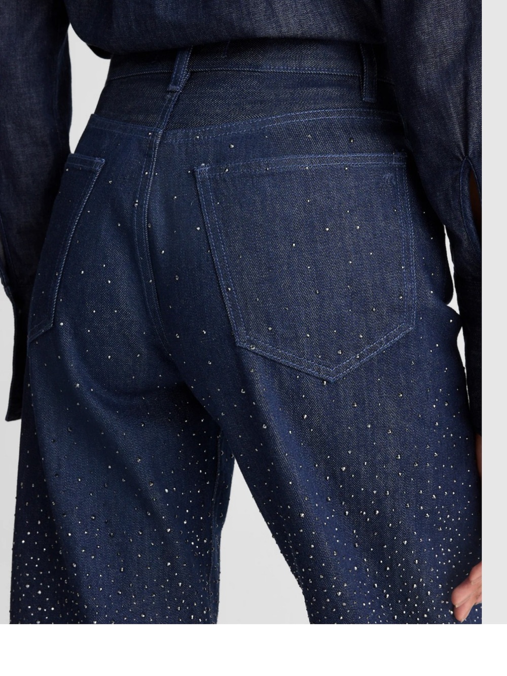Madewell NWT Sz 30 Balloon Leg Rhinestone Embellished Jeans - Picture 5 of 6